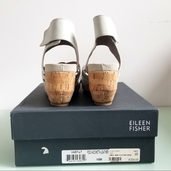 Eileen Fisher ankle wrap platform wedge - Picture 7 of 7